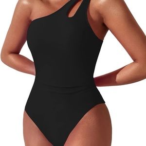 One-Shoulder Black Swimsuit NWT